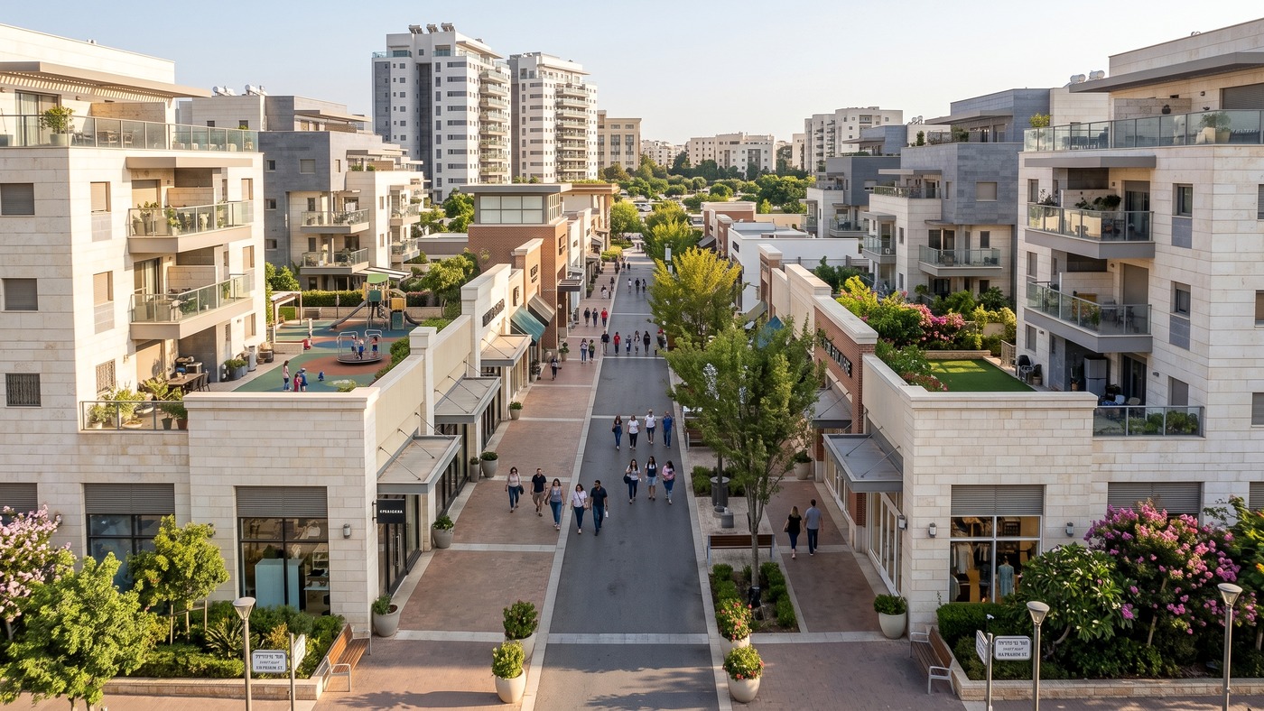 דירות למכירה בשכונת הפרחים מודיעין, מרכז מסחרי שוקק חנויות ובתי קפה קרובים לבית