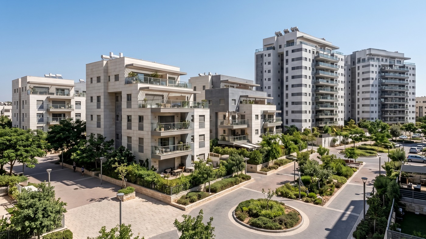 דירות בוטיק ופנטהאוזים למכירה בשכונת הציפורים מודיעין, בנייה חדישה עם מרפסות שמש מעוצבות
